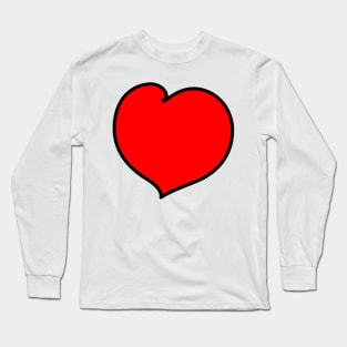 Big Bold Love Heart - Simple Graphic Design Long Sleeve T-Shirt